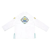 Kids BJJ Gi A&P Batch 73 SpongeBob White Pearl Weave Jiu Jitsu Kimono