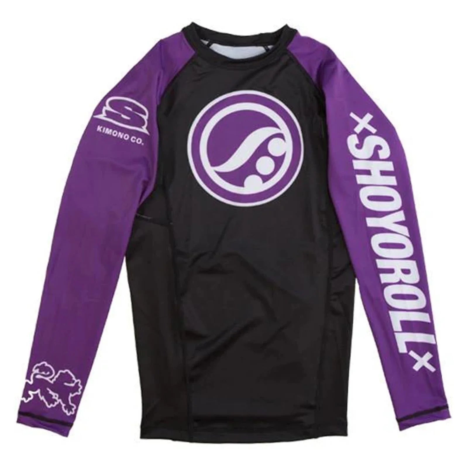 BJJ NoGI Shoyoroll 2015 Q3 Ranked Rash Guard LS Purple