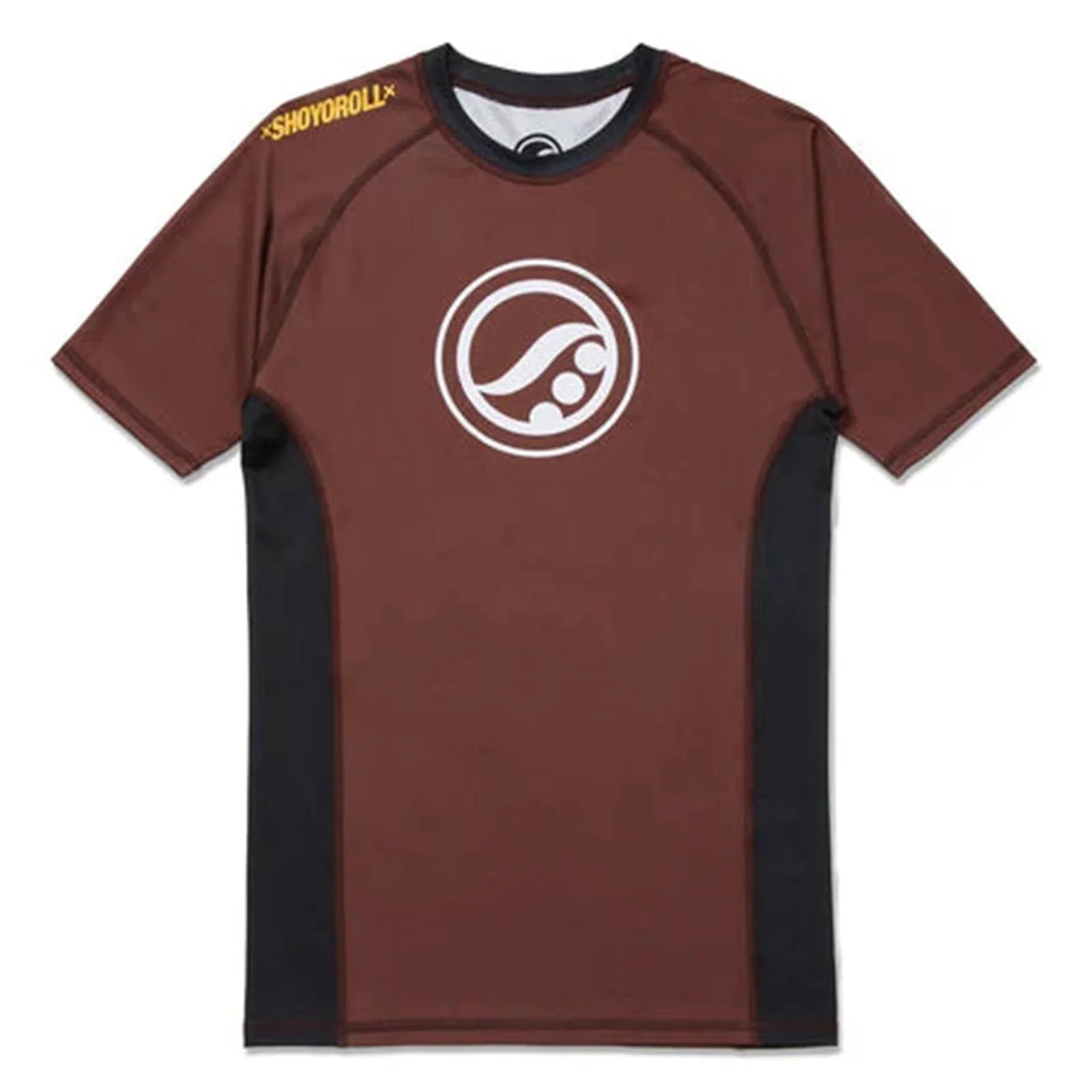 BJJ NoGI Shoyoroll 2022 Ranked Rash Guard SS Brown